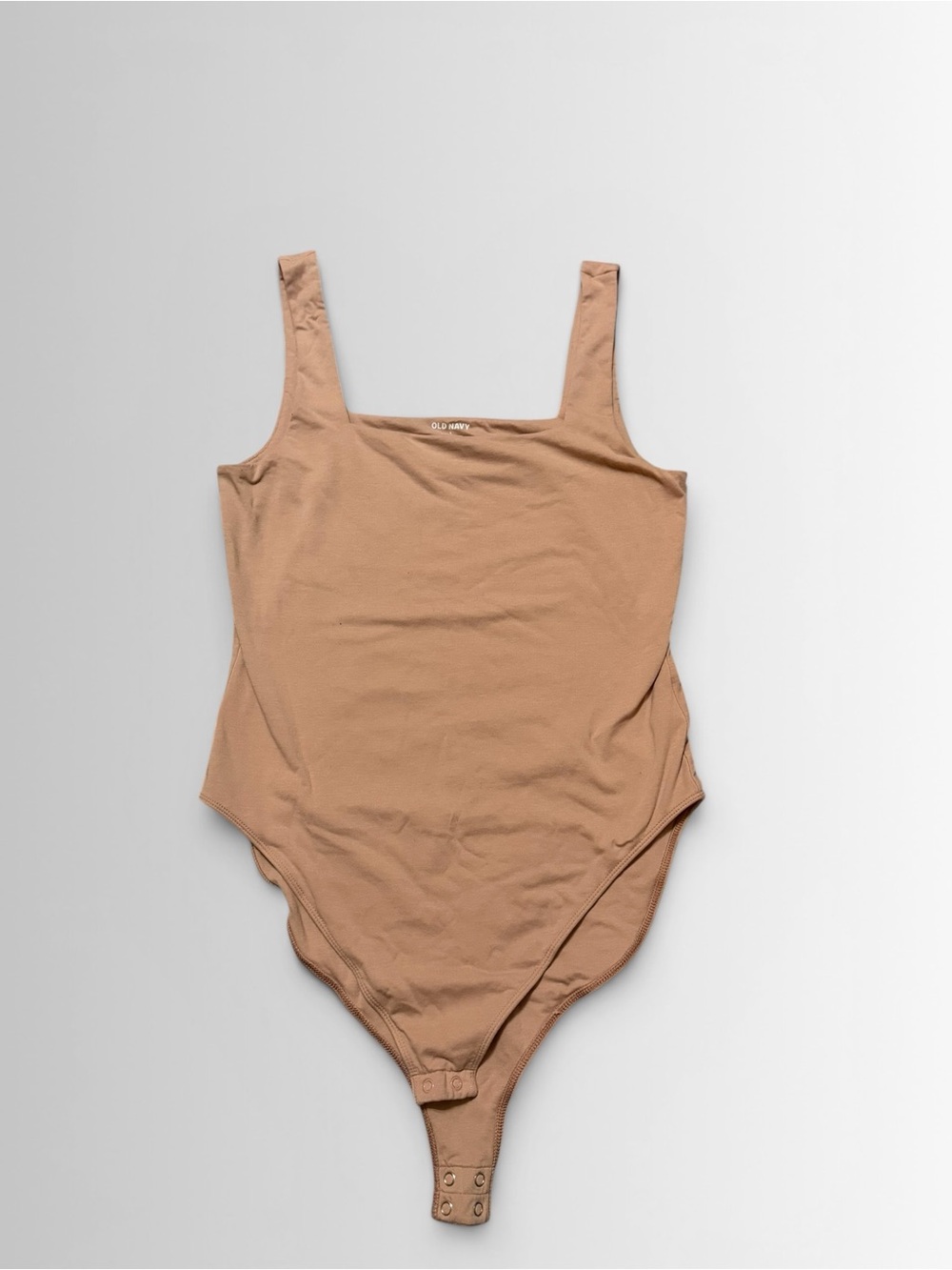 Old Navy Blush Pink Square Neck Bodysuit Wide Strap Stretch L